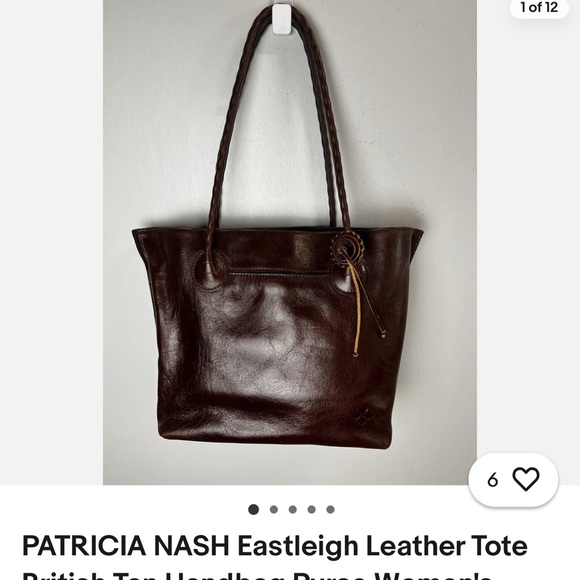 Patricia Nash Deep Red Tote Bag with Textured Material and Spacious Design - Picture 2 of 11
